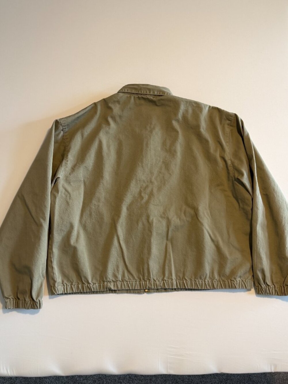 Vintage 80s POLO RALPH LAUREN Khaki Tan Harrington Jacket XL - Picture 9 of 12